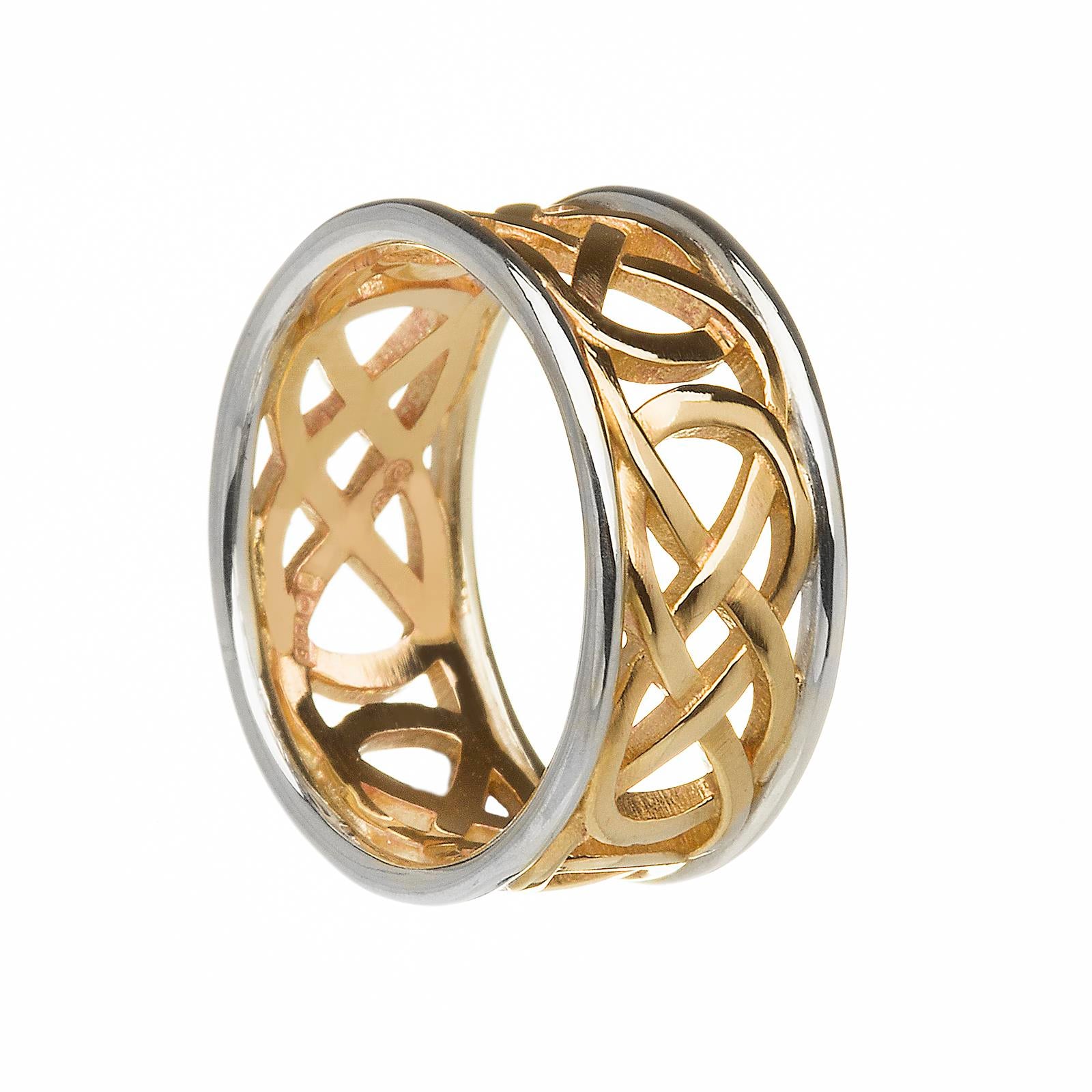 Celtic knot gent's wedding band Two Tone – John Weldon Jewellers