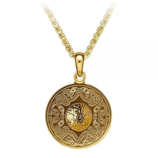 Celtic Rectangle Cross Gold Necklace – BelleStyle